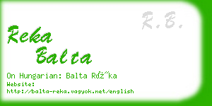 reka balta business card